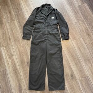 60s Penneys Big Mac Coverall Mens 40 Gray HBT Herring Bone Twill Workwear NICE